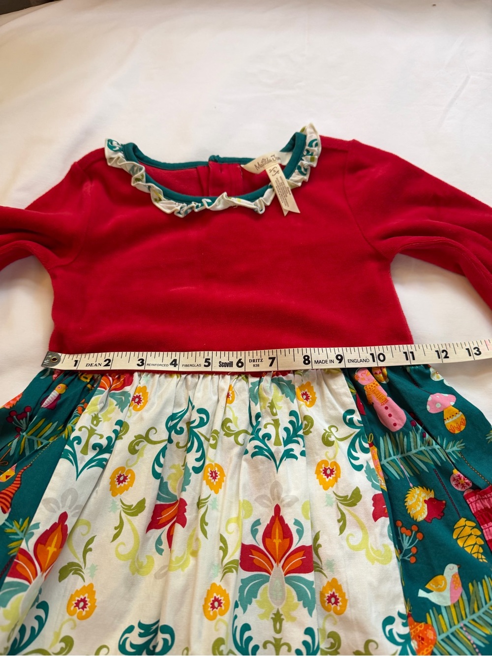 Matilda Jane Red and Green Holiday Dress - Picture 4 of 6
